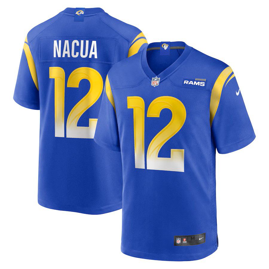 Men Los Angeles Rams #12 Puka Nacua Royal Nike 2025 Game Player NFL Jersey